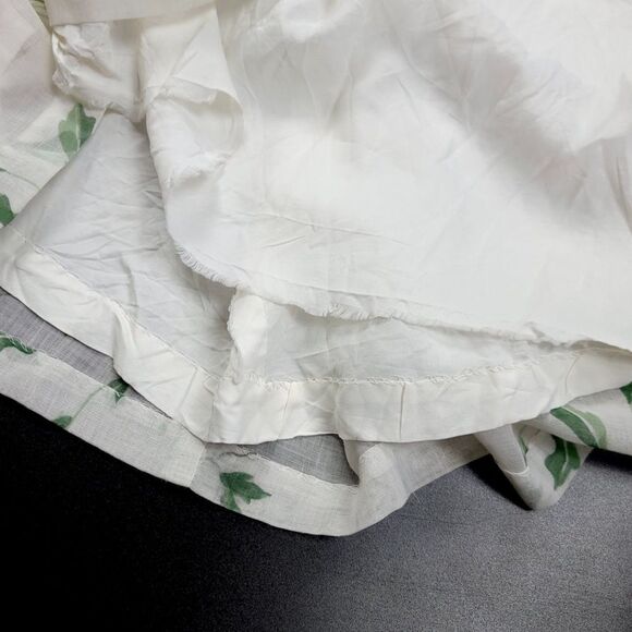 VINTAGE 90s Victorian Cottagecore High Neck Button Down Maxi Dress White Floral - Picture 9 of 11